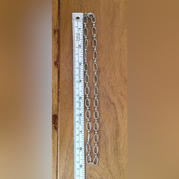 NWOT Paper Clip Stainless Steel Chain Statement Necklace - c 18.5 in L - Picture 5 of 6